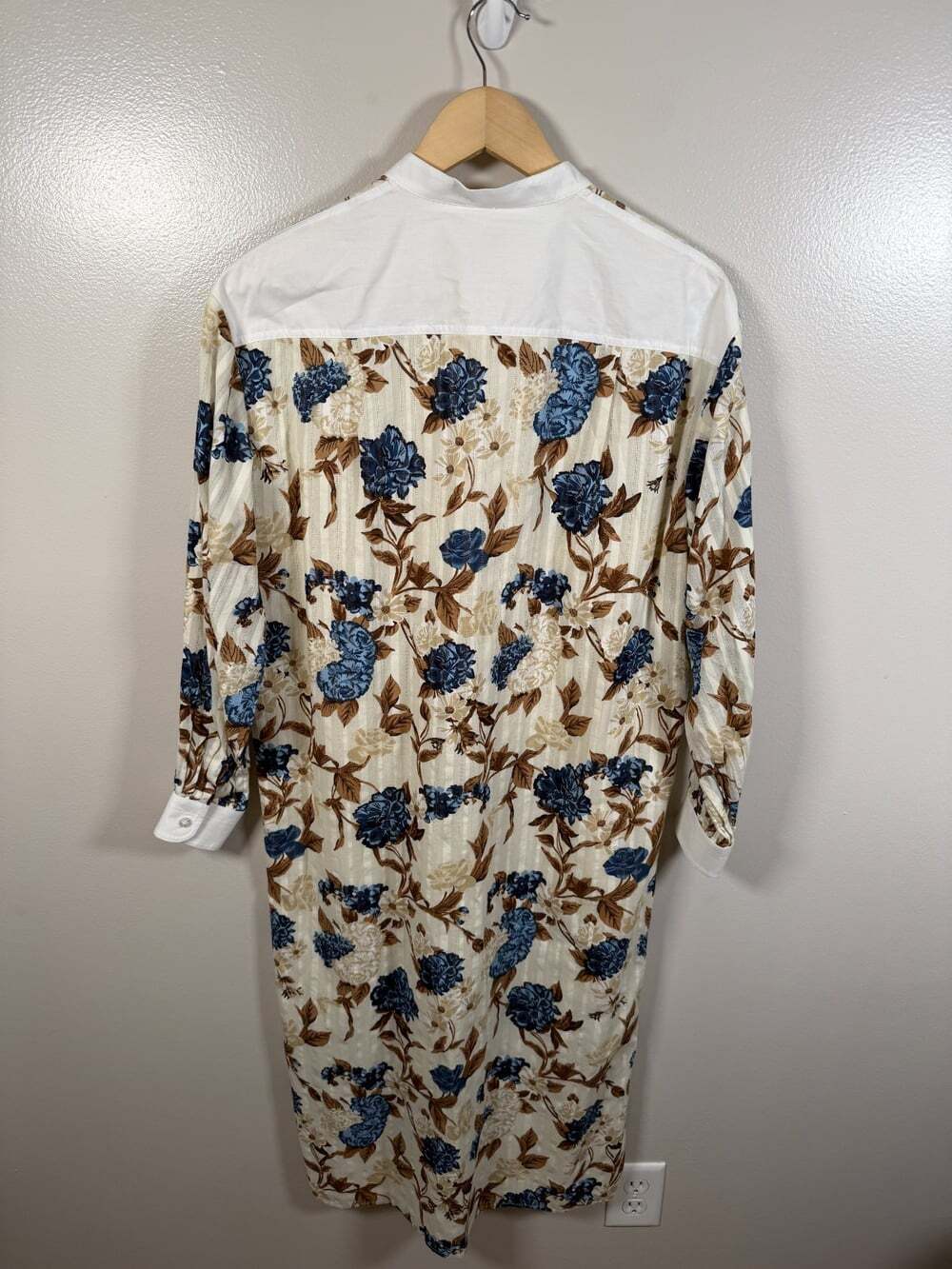 Tory Burch Floral Tunic Dress Size Small Resort Wear Quiet Luxury Coastal - Picture 2 of 14